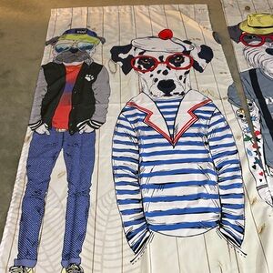 Quirky Dog Print Curtains